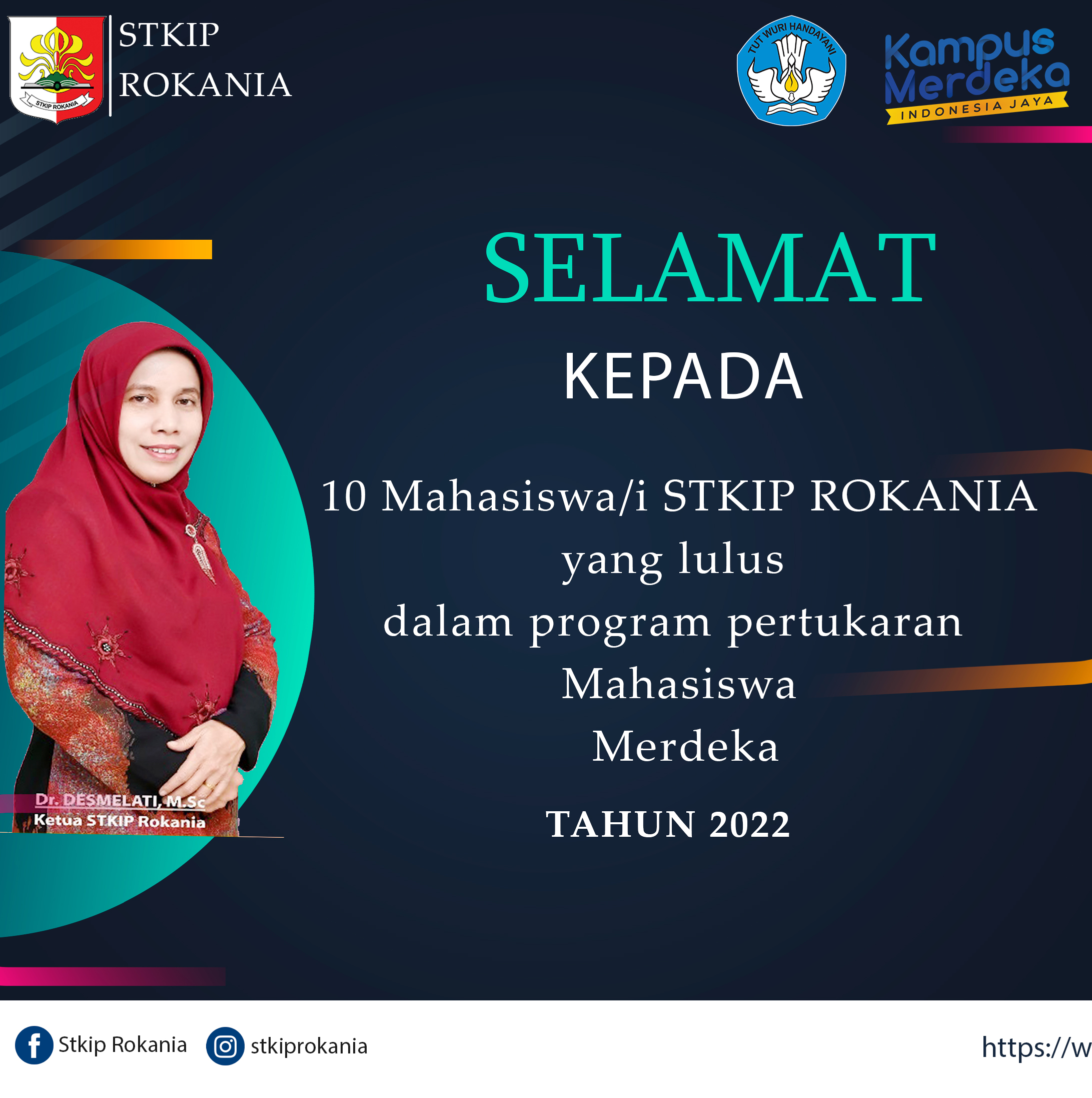 10 Mahasiswa/i STKIP Rokania Lulus Pertukaran Mahasiswa Merdeka