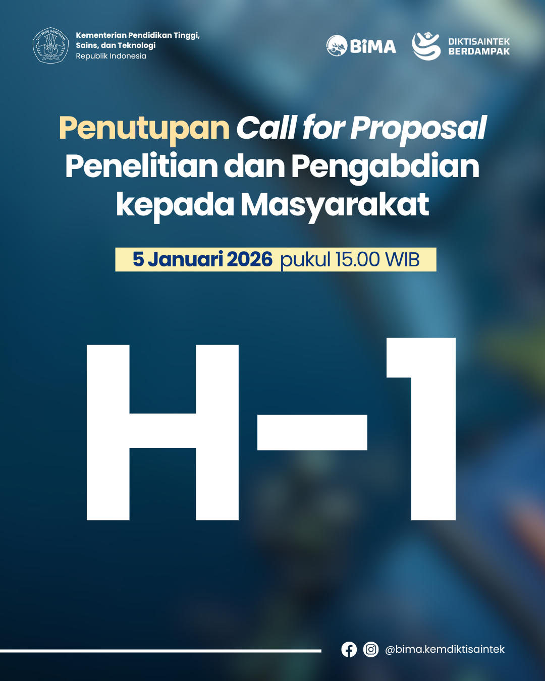 Batas Akhir Penerimaan Proposal Penelitian dan Pengabdian angaran 2026