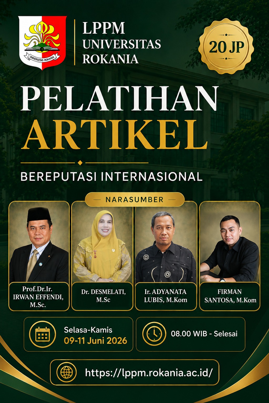 Pelatihan Penulisan Artikel Ilmiah Bereputasi